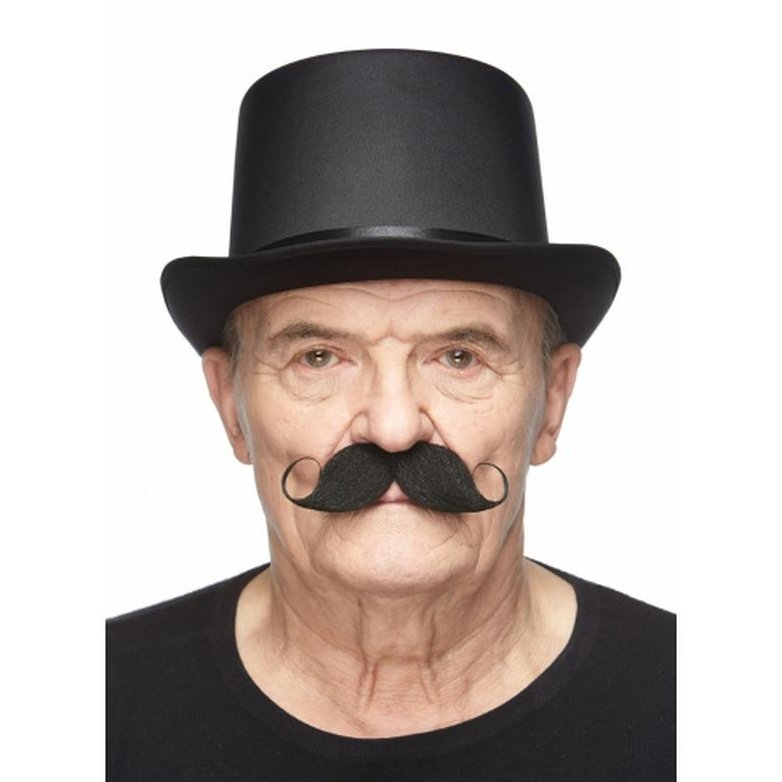 Black Handle Bar Moustache - Jokers Costume Mega Store