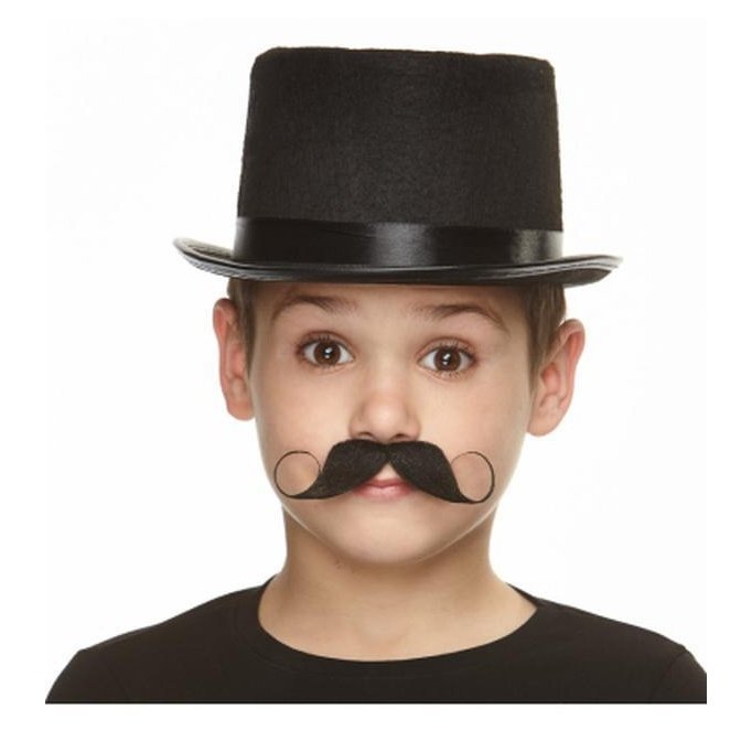 Black Handlebar Moustache Small - Jokers Costume Mega Store