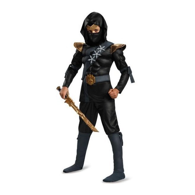 Black Ninja Classic Muscle Costume - Jokers Costume Mega Store