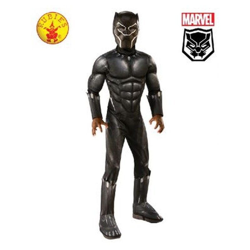 Black Panther Deluxe Costume, Child Size Large - Jokers Costume Mega Store