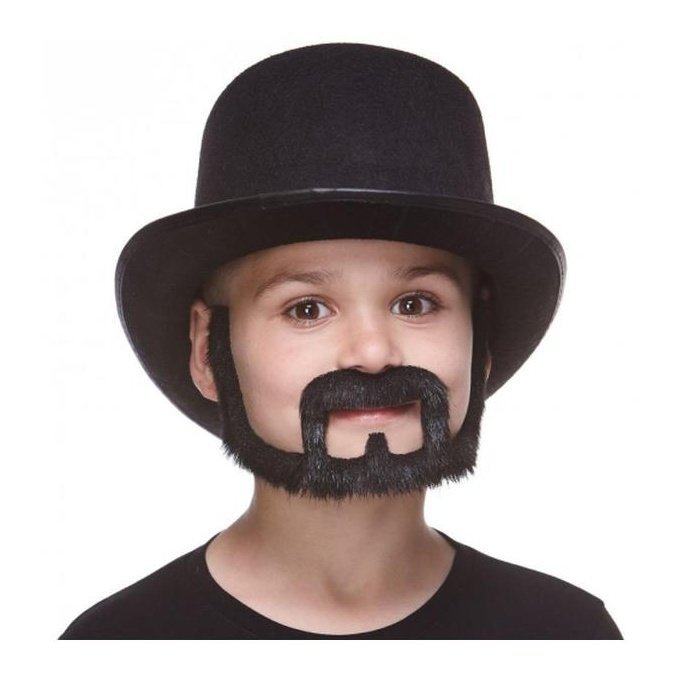 Black Period Beard And Moustache Small - Jokers Costume Mega Store