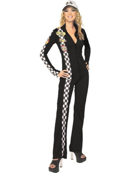 Black Racer Secret Wishes Long Jumpsuit Size S - Jokers Costume Mega Store
