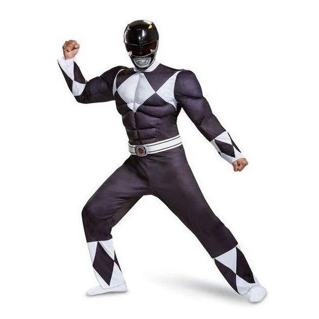 Black Ranger Classic Muscle Adult Costume - Jokers Costume Mega Store