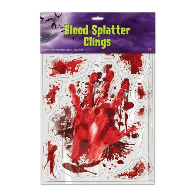Blood Splatter Clings-Decorations - Themes-Jokers Costume Mega Store