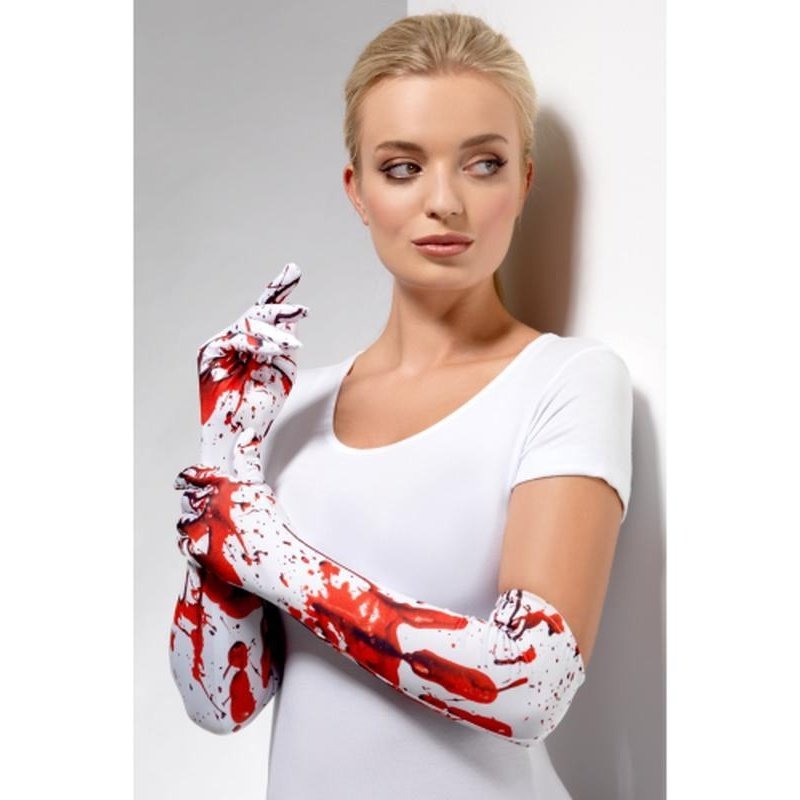 Blood Splatter Gloves - Jokers Costume Mega Store