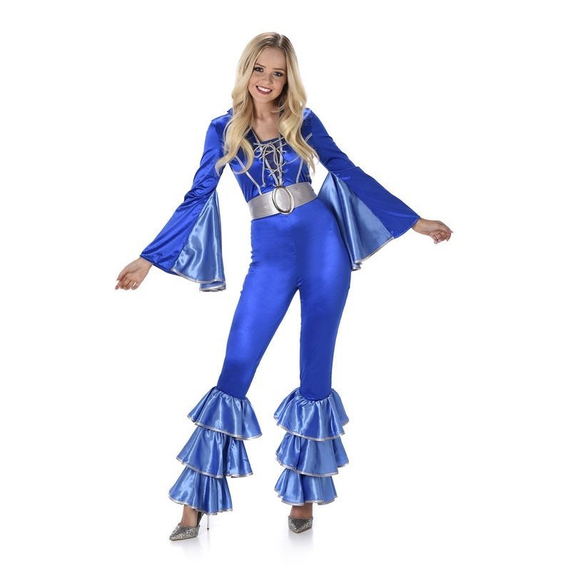 Blue Disco Jump Suit - Jokers Costume Mega Store