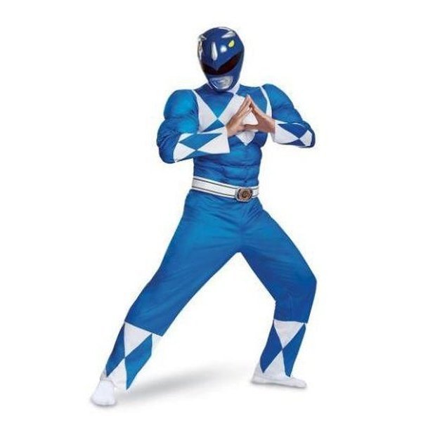 Blue Ranger Classic Muscle Adult Costume - Jokers Costume Mega Store