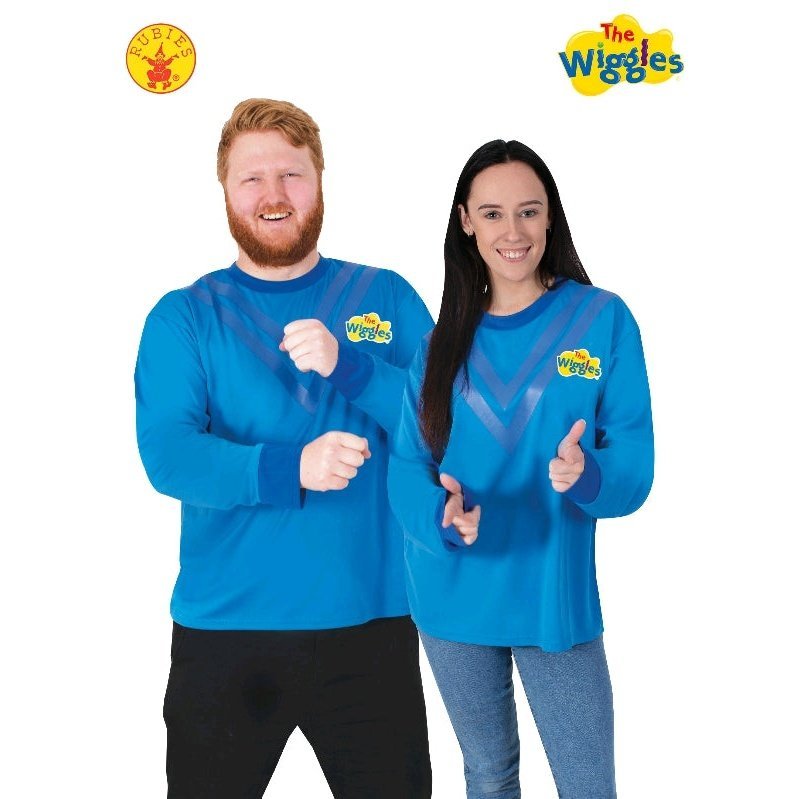 Blue Wiggle Adult Costume Top - Official Wiggles Skivvy