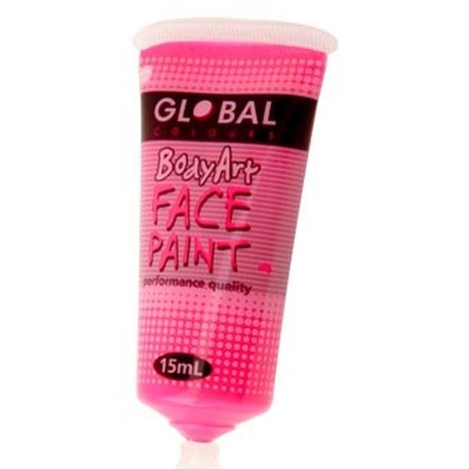 Body Art 15ml Tube - FLUORO PINK - Jokers Costume Mega Store