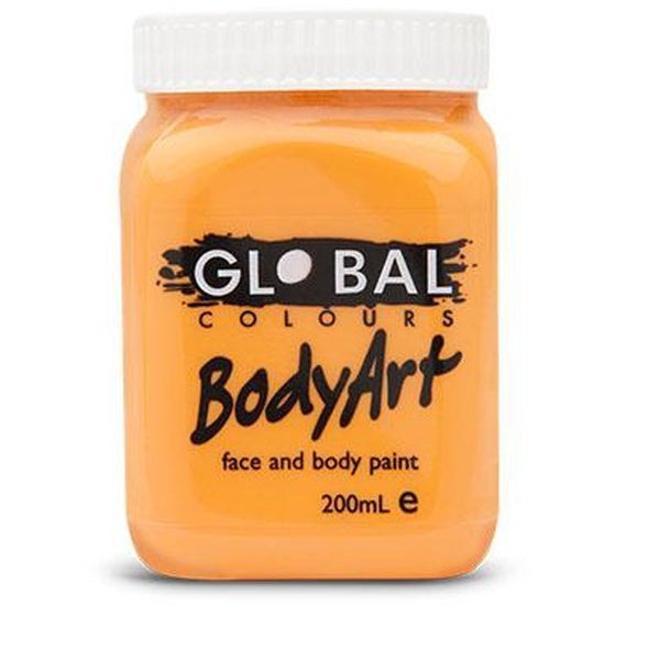 Body Art 200ml Jar Orange (I) - Jokers Costume Mega Store