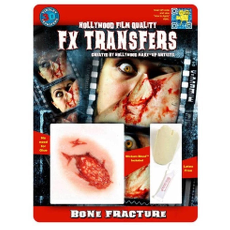 Bone Fracture 3D FX Transfer - Medium - Jokers Costume Mega Store