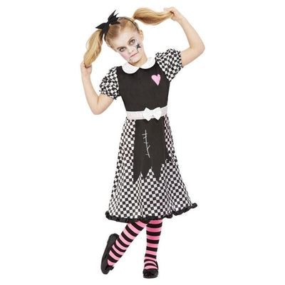 Broken Doll Costume, Black & White - Jokers Costume Mega Store