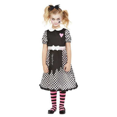 Broken Doll Costume, Black & White - Jokers Costume Mega Store