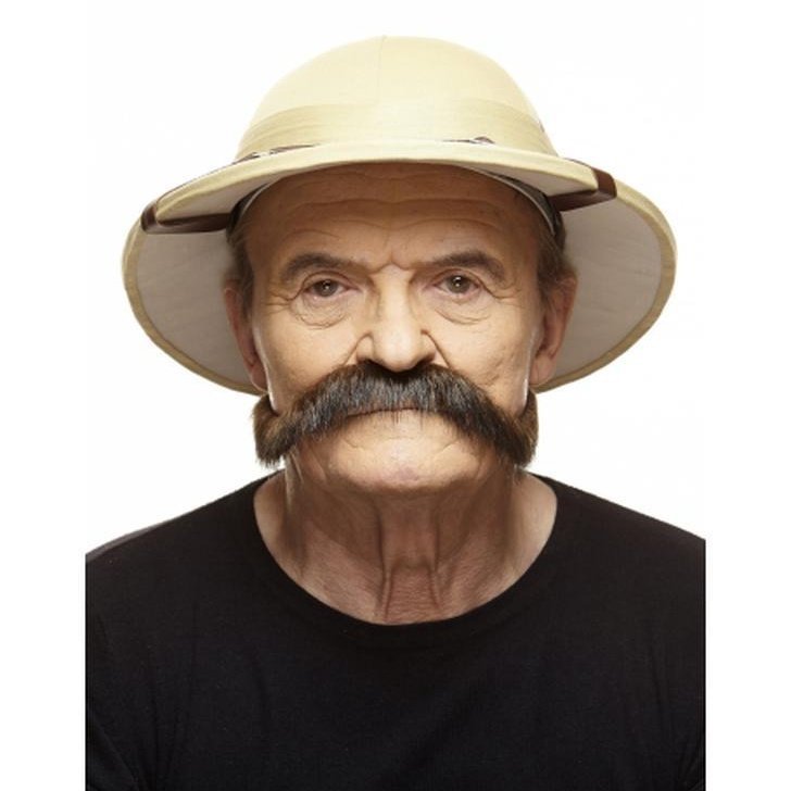 Brown Safari Long Moustache - Jokers Costume Mega Store