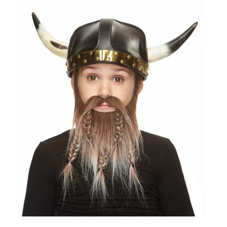 Brown Viking Beard And Moustache Small - Jokers Costume Mega Store