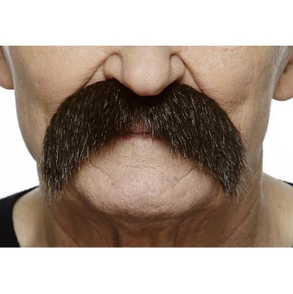 Brown Wild And West Moustache - Jokers Costume Mega Store