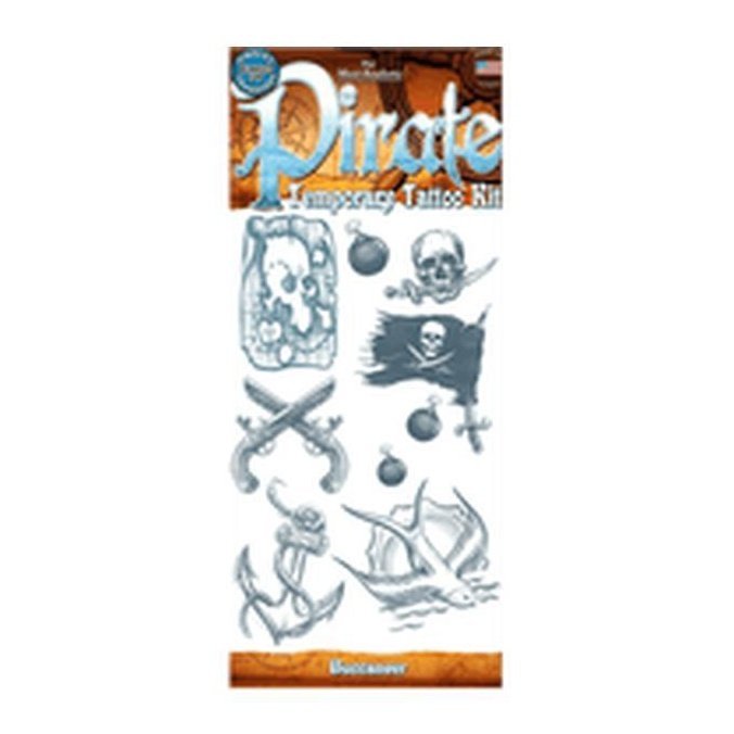 Buccaneer – Pirate – Temporary Tattoos - Jokers Costume Mega Store