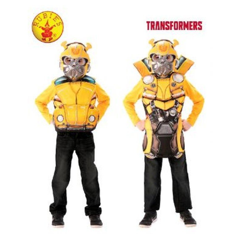 Bumblebee Flip N Reveal Deluxe Costume Top, Child Size Small - Jokers Costume Mega Store