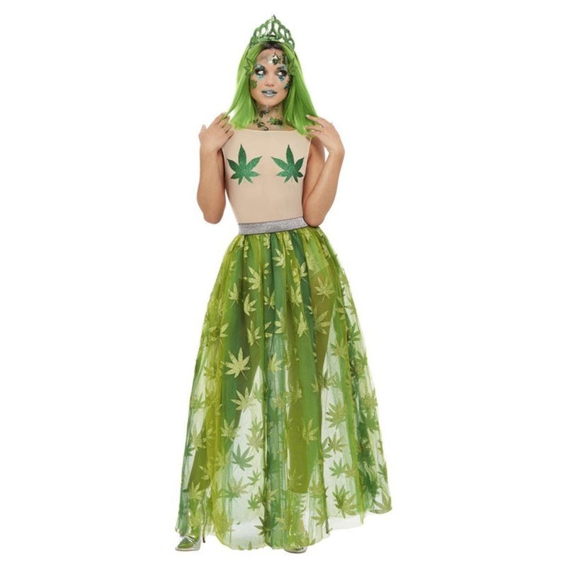 Cannabis Queen Costume, Green - Jokers Costume Mega Store