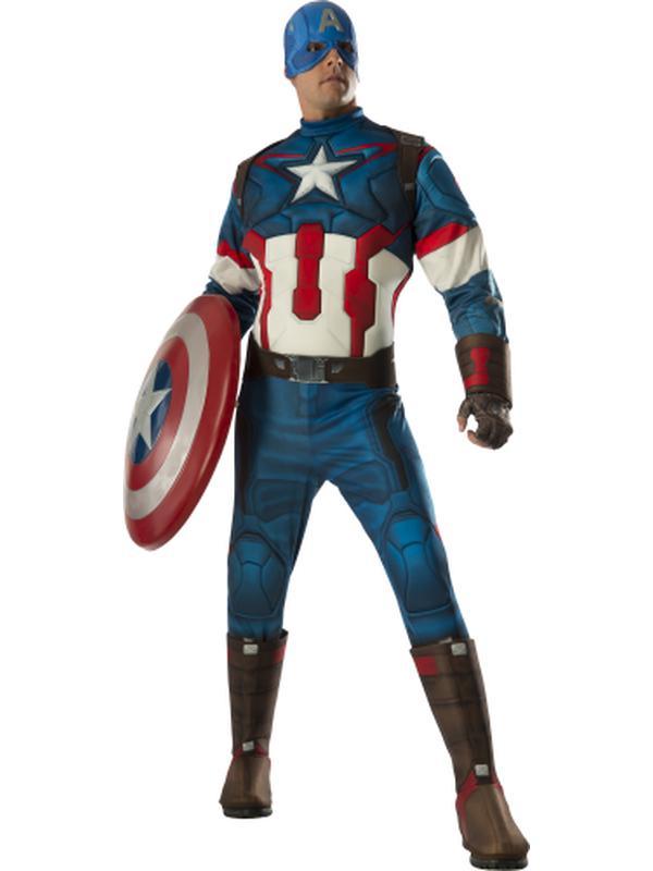 Captain America Avengers 2 Deluxe Size Xl - Jokers Costume Mega Store