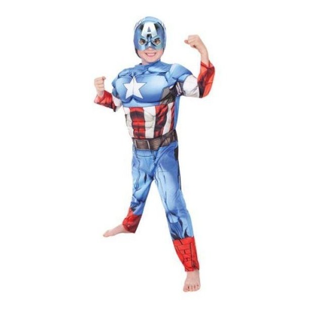 Captain America Avengers Assemble Deluxe - Size 6-8 - Jokers Costume Mega Store