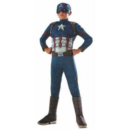 Captain America Cw Deluxe Costume Size 3 5 - Jokers Costume Mega Store