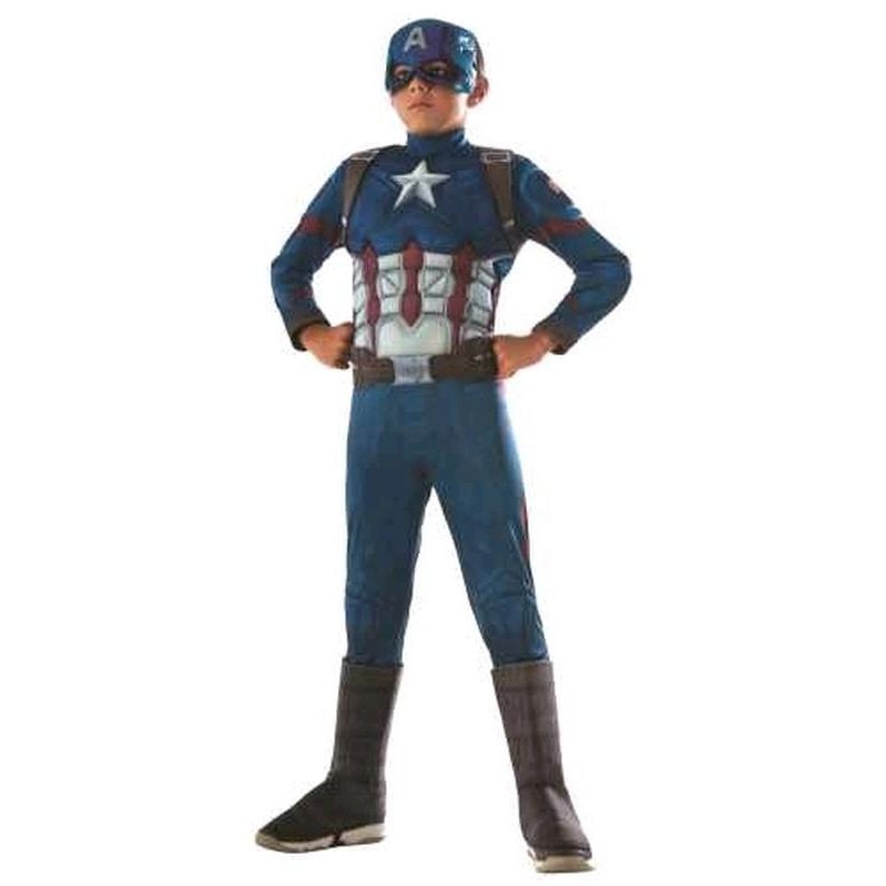 Captain America Cw Deluxe Costume Size 6 8 - Jokers Costume Mega Store