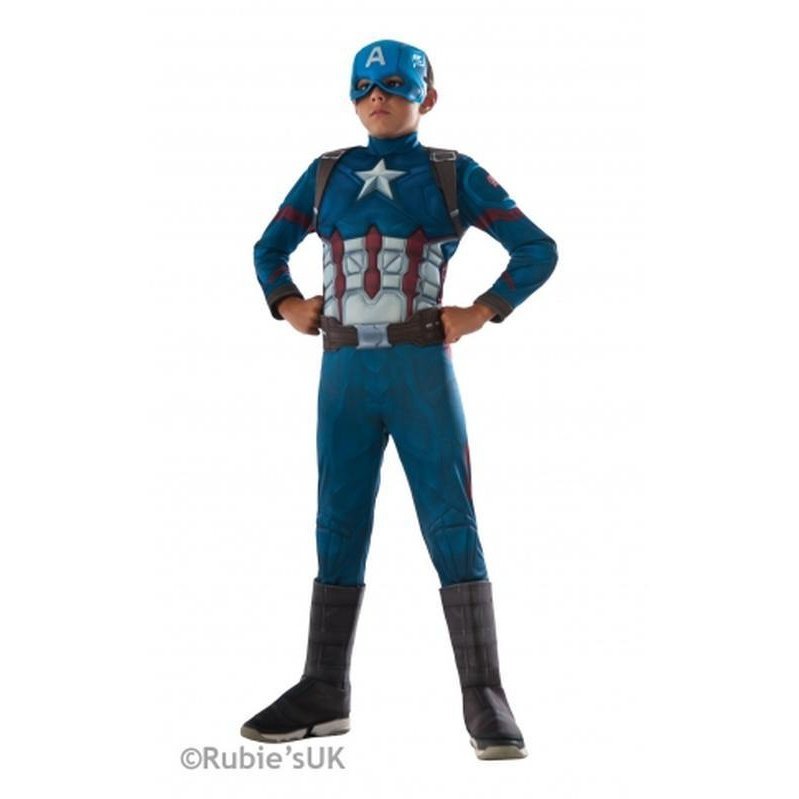 Captain America Cw Deluxe Costume Size L - Jokers Costume Mega Store