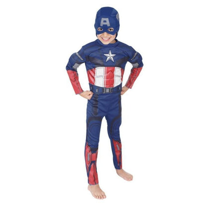 Captain America Delluxe Costume Size 6 8 - Jokers Costume Mega Store