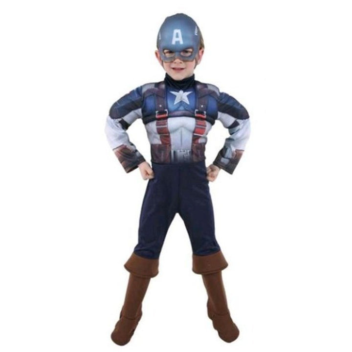 Captain America Deluxe Costume Size 6 8 - Jokers Costume Mega Store
