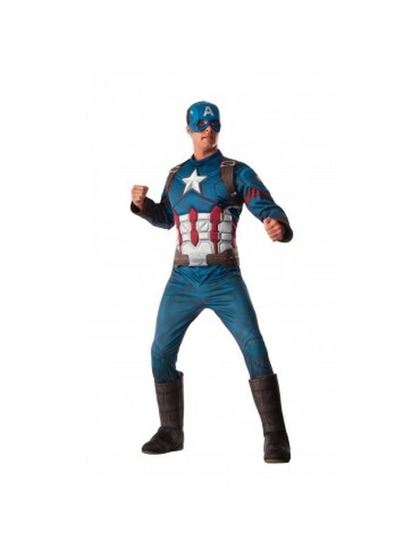 Captain America Deluxe Muscle Chest Size Xl - Jokers Costume Mega Store