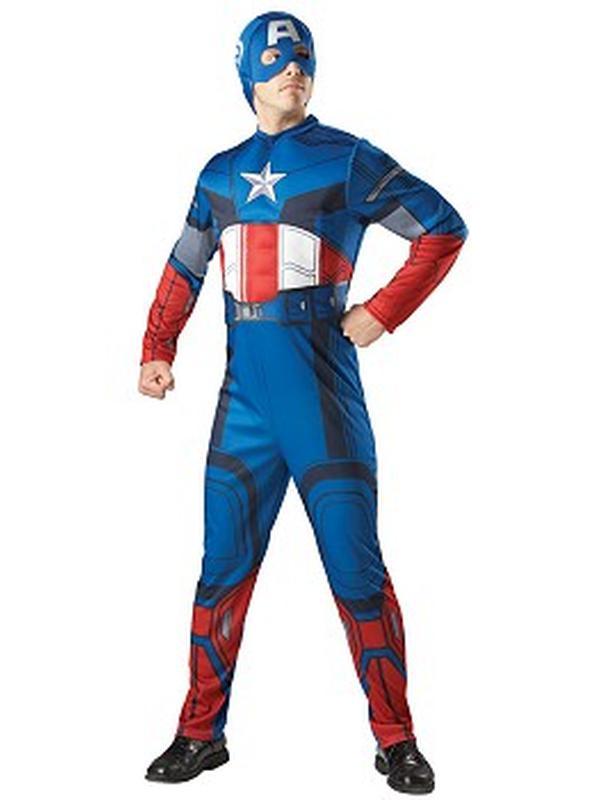 Captain America Eva Muscle Chest With Hood Size Xl - Jokers Costume Mega Store
