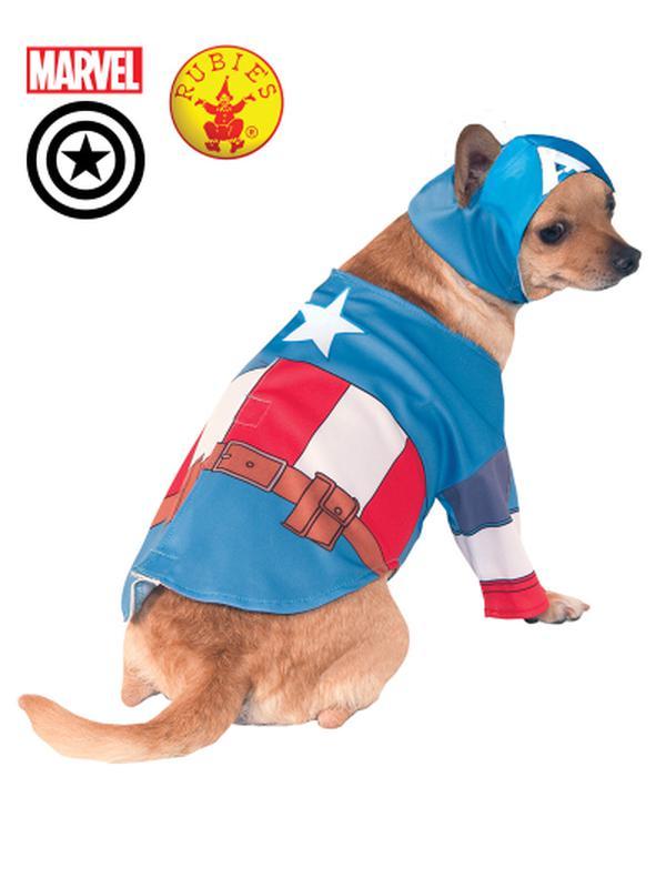 Captain America Pet Costume Size L - Jokers Costume Mega Store
