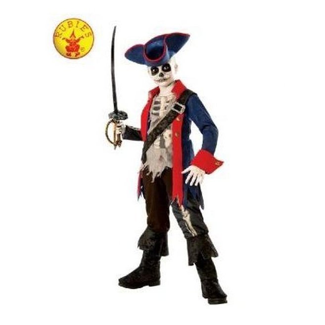 Captain Bones Pirate Costume Size L - Jokers Costume Mega Store