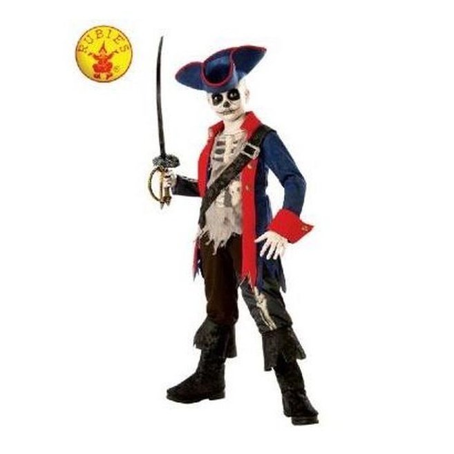Captain Bones Pirate Costume Size M - Jokers Costume Mega Store