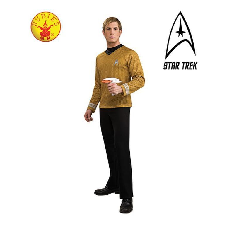 Captain Kirk Star Trek Deluxe Gold Shirt Size Xl - Jokers Costume Mega Store