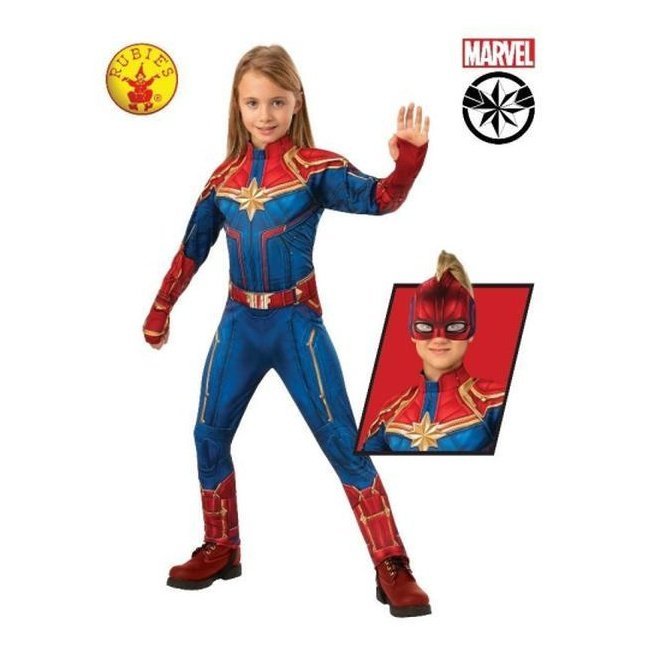Captain Marvel Deluxe Hero Suit, Child - Jokers Costume Mega Store