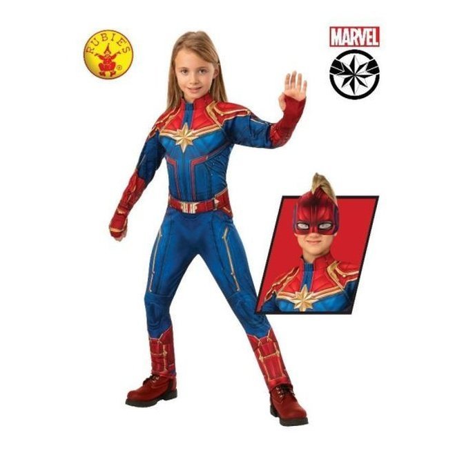 Captain Marvel Deluxe Hero Suit, Child. - Jokers Costume Mega Store
