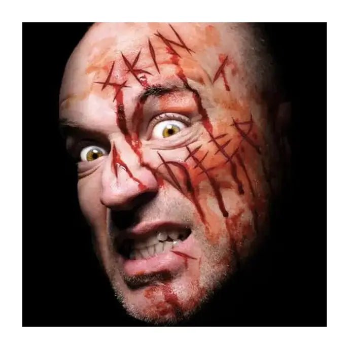 Carving Board Trauma Temporary Tattoos - Jokers Costume Mega Store