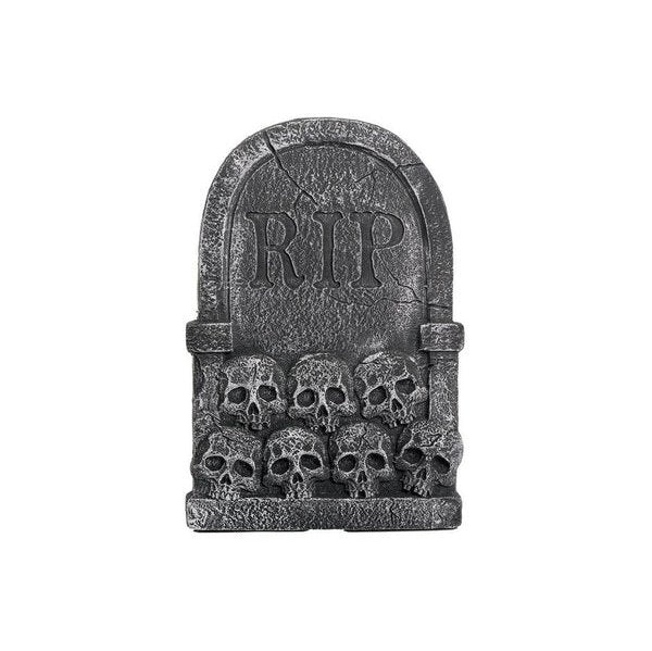 Cemetery Rip Skulls Tombstone Styrofoam Decoration - Jokers Costume Mega Store