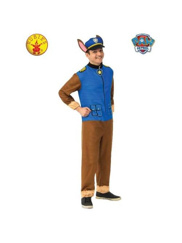 Chase Paw Patrol Onesie Costume, Adult - Jokers Costume Mega Store