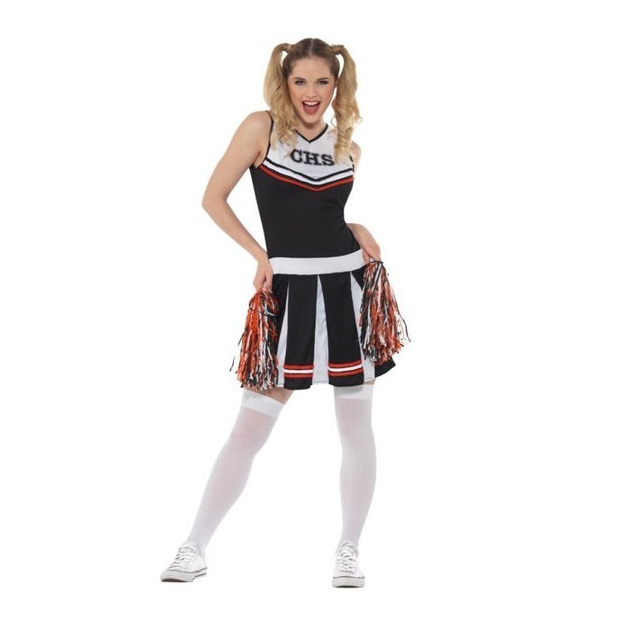 Cheerleader Costume, Black - Jokers Costume Mega Store