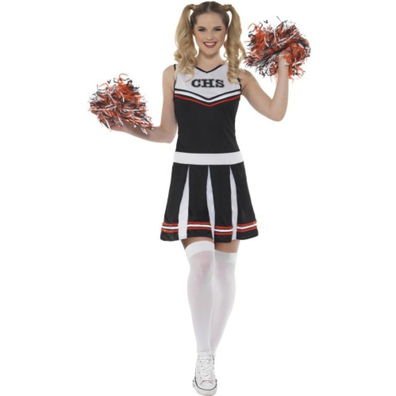 Cheerleader Costume, Black - Jokers Costume Mega Store