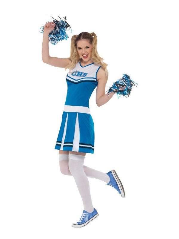 Cheerleader Costume, Blue - Jokers Costume Mega Store