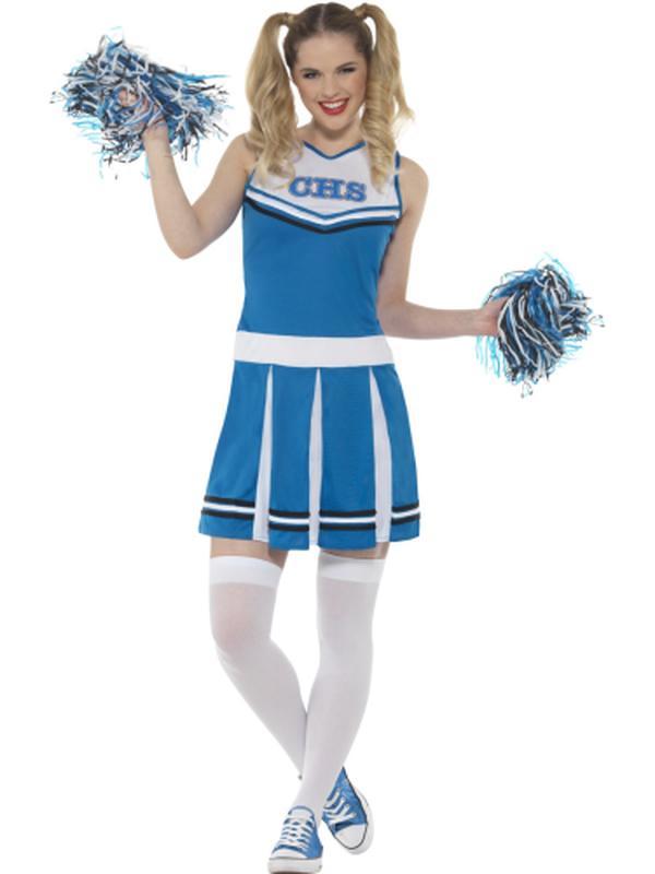 Cheerleader Costume, Blue - Jokers Costume Mega Store