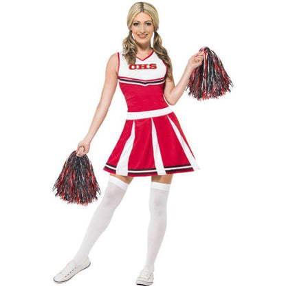 Cheerleader Costume, Red - Jokers Costume Mega Store