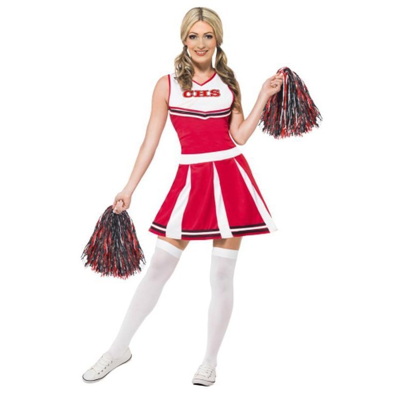 Cheerleader Costume, Red. - Jokers Costume Mega Store