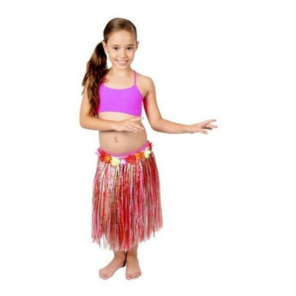 Childs Hula Skirt - Multi w/Flowers - Jokers Costume Mega Store