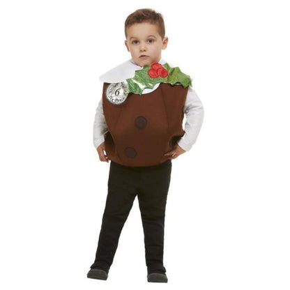 Christmas Pudding 3 D Costume, Brown,Child - Jokers Costume Mega Store