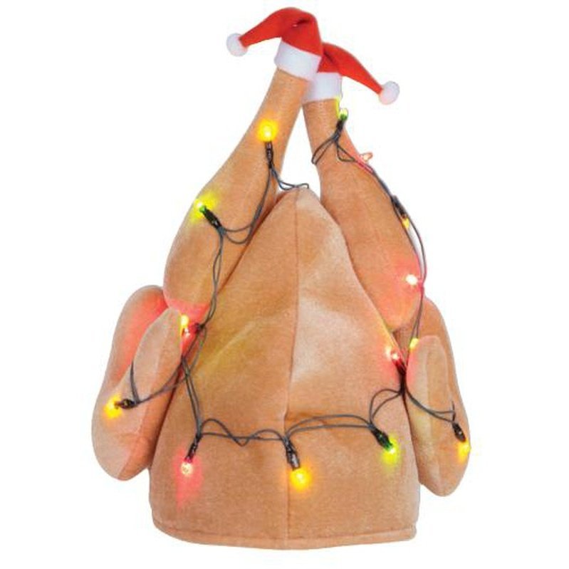 Christmas Turkey Hat Light Up - Jokers Costume Mega Store